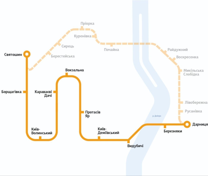 У Києві міська електричка змінює режим роботи: графік та схема руху