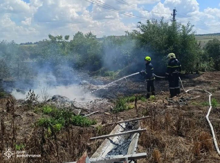 На відкритих територіях Вінницької області сталося 11 пожеж