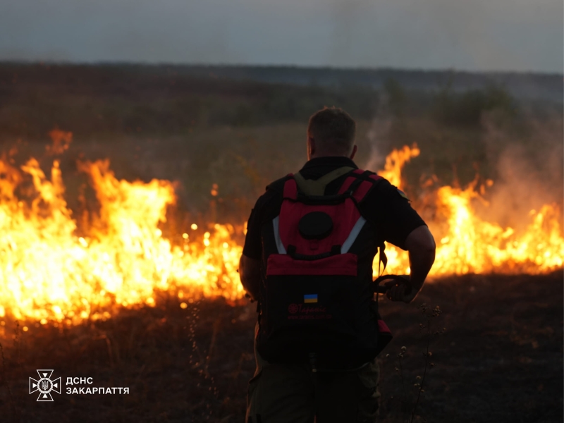 На Ужгородщині 20 рятувальників 8 годин гасили пожежу