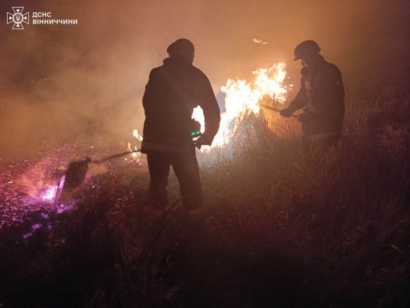 На Вінниччині сталося вісім пожеж